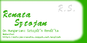 renata sztojan business card